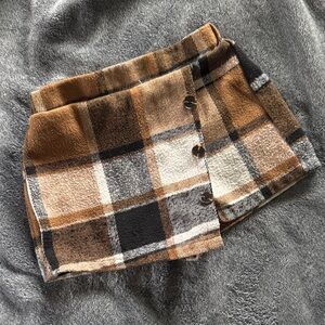Plaid Button Skort 5T